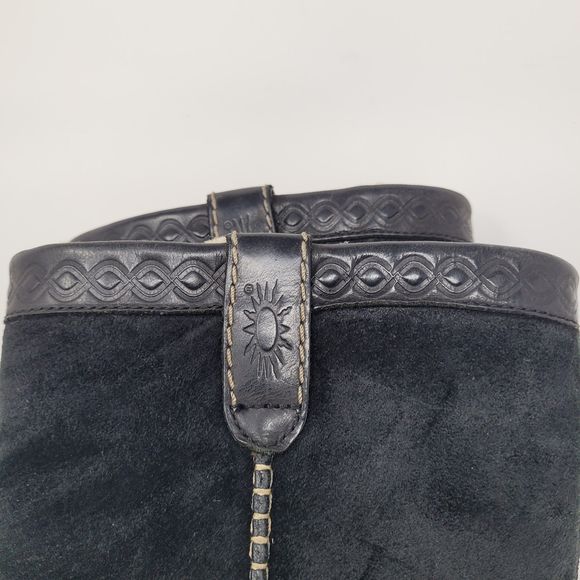 UGG Swell Tall Suede Leather Sheepskin Sherpa Boots Style 5676 Womens 7, EUR 38 - Picture 2 of 8